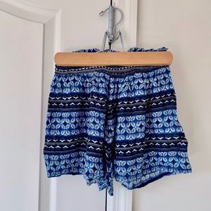 Urban Outfitters Blue and White Geometric Shorts